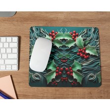 Nino Store Kokina Çiçeği Yılbaşı Temalı Baskılı Hediyelik Mousepad