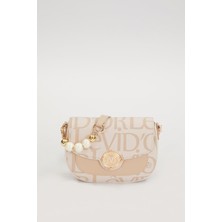 Lêvi D'or Pembe Kumaş Dokulu Omuz Çantası