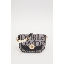 Levidor Siyah Kumaş Dokulu Omuz Çantası