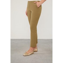 Lêvi D'or Haki Beli Lastikli Cep Detaylı Pantolon