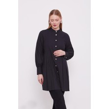 Lêvi D'or Siyah Piliseli Melanj Gömlek