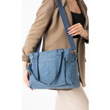 Lifonbag Kadın Büyük Boy Suya Dayanıklı Krinkıl Kumaş Çapraz ve Omuz Askılı Çanta