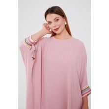 Levidor Pembe Kolları Nakışlı Airobintunik