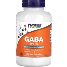 Now Foods Gaba With Vitamin B-6, 500 mg, 200 Veg Capsules