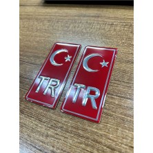 Tüm Araçlar Için Plaka Kırmızı Tr Yazısı