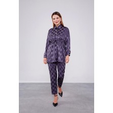 Lêvi D'or Antrasit Dama Desen Jakalı İkili Takım