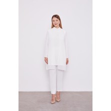 Lêvi D'or Ekru Şifon Omuzları İşlemeli İkili Takım