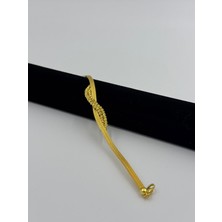 Rigel Jewelry Rigel Gümüş Bileklik, Altın Kaplama Bileklik, Doğum Günü Hediyesi, Hasır Bileklik