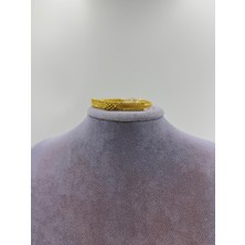 Rigel Jewelry Rigel Gümüş Bileklik, Altın Kaplama Bileklik, Doğum Günü Hediyesi, Hasır Bileklik