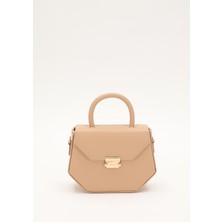 Lêvi D'or Nude Geometrik Tasarım El Çantası