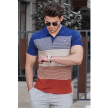İnter Moda Club Erkek Renk Bloklu Polo Yaka T-Shirt 9280