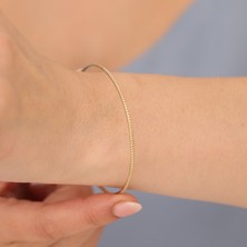 Nox Jewelry 925 Ayar Altın Mikron Kaplama Desenli Ajda Bilezik - BV00101