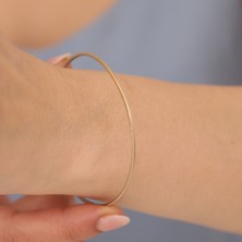 Nox Jewelry 925 Ayar Altın Mikron Kaplama Ajda Ray Gümüş Bilezik - BV00102