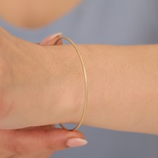 Nox Jewelry 925 Ayar Altın Mikron Kaplama Ajda Ray Gümüş Bilezik - BV00107