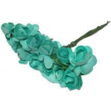 Kağıt Gül Yapay Çiçek 12 Li Demet