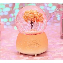 Ağaç Temalı Işıklı Müzikli Kar Küresi