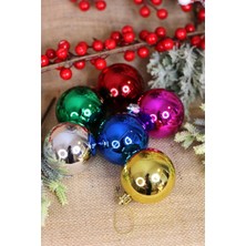 Yılbaşı Ağacı Süsü 6'lı 6 cm Toplar Mix