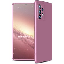 ekılıf - Samsung Galaxy A53 5G - Kılıf Parmak izi Yapmayan 3 Parça Ays Kapak - Rose Gold - T21253