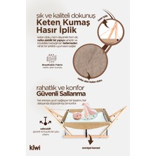 Kiwi Luna Ahşap Katlanabilir Çantalı Bebek Hamağı