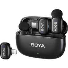 Boya Mini Wireless Yaka Mikrofonu - Siyah