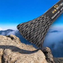Mg Ropes Polyester Paracord Ip 4 mm Gri Desenli Siyah Renk 30 Metre