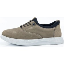 Aktaş Ayakkabı Erkek Gri Deri Lastikli Casual Ayakkabı