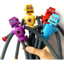 Işıksız Vantuz Yapışkan Teleskobik Robot Eğitici Figür Oyuncak 4 Renkten Biri Gönderilir.
