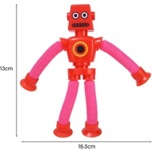 Işıksız Vantuz Yapışkan Teleskobik Robot Eğitici Figür Oyuncak 4 Renkten Biri Gönderilir.