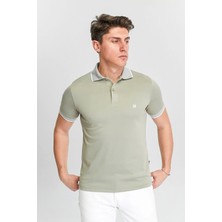 Erkek Haki %100 Pamuk Serin Tutan Fit Polo Yaka T-Shirt