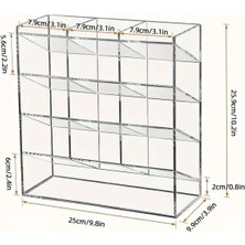 Yuvalı Şeffaf Akrilik Kalem ve Marker Organizer - Masaüstü Düzenleyici, Ofis ve Sanat Malzemeleri