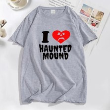 Tarz Sokak Sematary Ben Aşk Perili Höyük T-Shirt Popüler Trend Kalp Şekli Baskı T Shirt Erkekler Için Ko