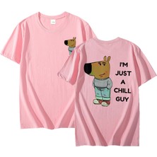 Tarz Sokak Ben Sadece Bir Chill Guy T Shirt Rahat Moda Harajuku Grafik T Shirt Kadın Erkek Pamuklu Kısa
