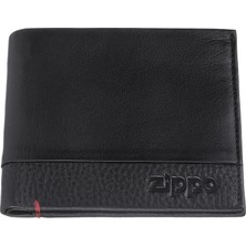 Zippo Rfıd Bloklamalı Nappa Deri Kredi Kartlıklı Cüzdan - Siyah