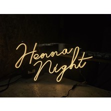 Cizgineon Henna Night Neon LedI şıklı Duvar Dekarasyon Günışığı 30*60 cm
