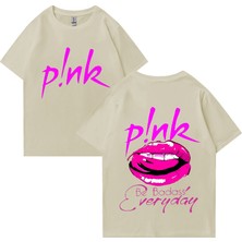 Tarz Sokak Şarkıcı P!nk Pembe T Popüler Erkek Kadın Artı Boyutu Üstleri Yüksek Kalite Moda S