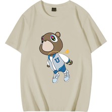 Tarz Sokak Rap Kanye West Mezuniyet Ayı Grafik T - Erkek Kadın Sıcak Satış Moda Kıyafetler Saf Pa