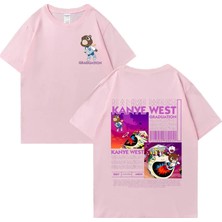 Tarz Sokak Kanye West Mezuniyet Ayı Grafik Baskı T Erkek Kadın Hip Hop Streetwear Vintage Üstleri