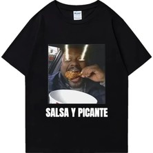 Don Pollo Salsa Y Picante Komik Grafik T Shirt Erkek Kadın Klasik Punk Tee Boy Kısa Kollu Rah