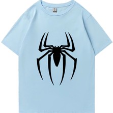 Tarz Sokak Sıcak Satış Örümcek Desen Baskı T-Shirt Erkek Kadın Pamuk Kısa Kollu Tişört Rahat Boy Giysi H