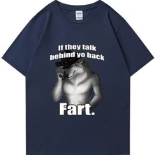 Tarz Sokak Osuruk Kurt Kelimenin Tam Anlamıyla Bana Grafik T-Shirt Erkek Kadın Komik Giyim Harajuku