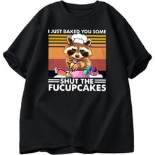 Komik T Shirt Erkekler Sevimli Rakun Fırında Ben Sadece Size Fırında T-Shirt Pamuk Yaz Kısa K