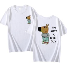 Tarz Sokak Ben Sadece Bir Chill Guy T Shirt Rahat Moda Harajuku Grafik T Shirt Kadın Erkek Pamuklu Kısa