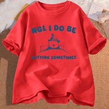 Ngl Ben Çürüyen Bazen Pamuklu T-Shirt Boy Adam Giysileri Baskılı Tişörtleri Grafik Tee Kısa K