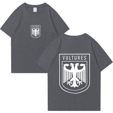 Tarz Sokak Akbabalar Kanye'nin Batı Albümü Baskı T Shirt Erkek Kadın Vintage Hip Hop Streetwear Boy Kısa