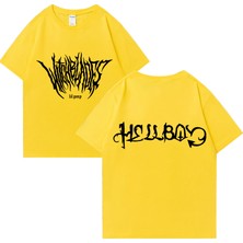 Tarz Sokak Rapçi Lil Yüksek Kaliteli Baskı T Shirt Erkek Kadın Vintage Hip Hop Streetwear Boy Kısa Kollu