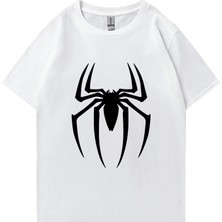 Tarz Sokak Sıcak Satış Örümcek Desen Baskı T-Shirt Erkek Kadın Pamuk Kısa Kollu Tişört Rahat Boy Giysi H