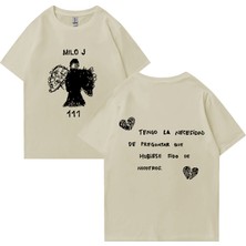 Tarz Sokak Rapçi Milo J T Shirt 111 Albümü Merch Baskı T-Shirt Erkekler Kadınlar Saf Moda Kalça Hopt-Shi