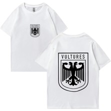 Tarz Sokak Akbabalar Kanye'nin Batı Albümü Baskı T Shirt Erkek Kadın Vintage Hip Hop Streetwear Boy Kısa