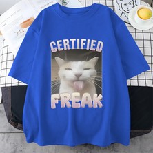 Tarz Sokak Sertifikalı Çılgın Komik Kedi Meme T Shirt Kadın Erkek Sıcak Satış Kalça Hopt-Shirt  St