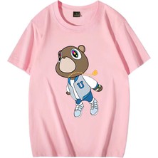 Tarz Sokak Rap Kanye West Mezuniyet Ayı Grafik T - Erkek Kadın Sıcak Satış Moda Kıyafetler Saf Pa
